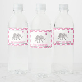 Etiquetas de botellas de agua de Baby Shower para