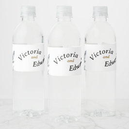 Etiquetas de botellas de agua de bebida de Peony L