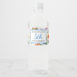 Etiquetas de botellas de agua de cumpleaños de Lua