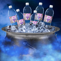 Etiquetas de botellas de agua de cumpleaños editab