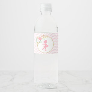 Etiquetas de botellas de agua de cumpleaños Floral