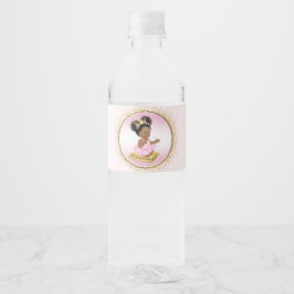 Etiquetas de botellas de agua de la Princesa Baby 