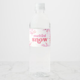 Etiquetas de botellas de agua de nieve fundida ros