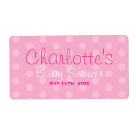 Etiquetas de botellas de agua de Punto de Polka Ro