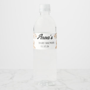 Etiquetas de botellas de agua para baby shower de