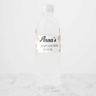 Etiquetas de botellas de agua para baby shower de