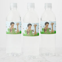 Etiquetas de botellas de agua para baby shower de 