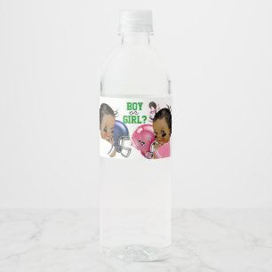 Etiquetas de botellas de agua para revelación de g