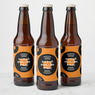Etiquetas de botellas de cerveza de fiesta de cump