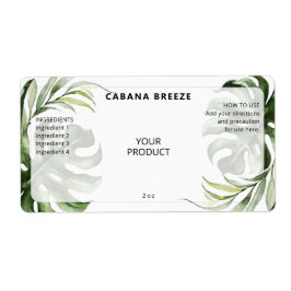 Etiquetas de botellas de gotero con tema tropical