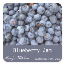 Etiquetas de botellas de mermelada de arándano cas