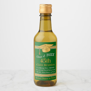 Etiquetas de botellas de vino en miniatura, verdes