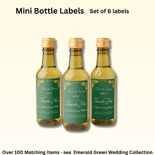 Etiquetas de Botellas de Vino Espumoso, Verde Esme