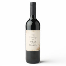 Etiquetas de Botellas de Vino para Boda Jardín de