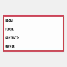 Etiquetas de cajas de almacenamiento - Moving Labe