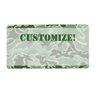 Etiquetas de camuflaje del Ejército Verde Personal