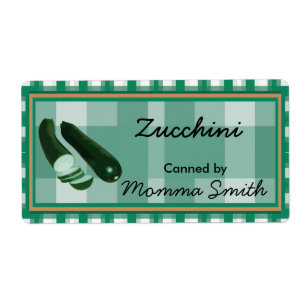 Etiquetas de canning Personalizado Zucchini
