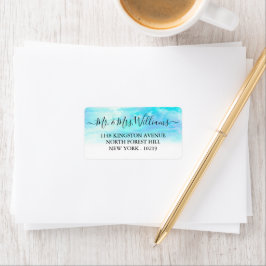 Etiquetas de casamiento de color naranja - azul