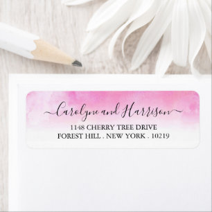 Etiquetas de casamiento de color naranja - rosa
