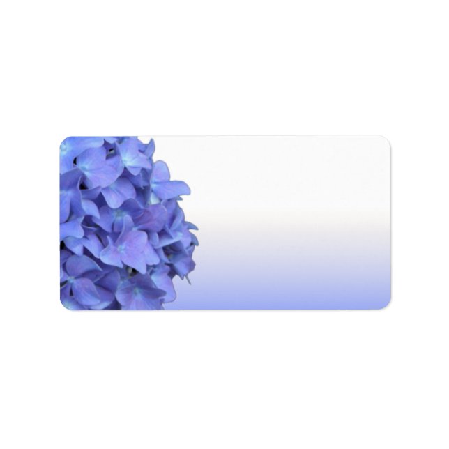 Etiquetas de casamiento de hidrangea azul (Frente)