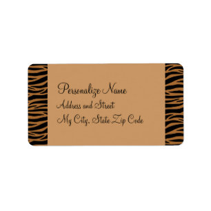 Etiquetas de cebra marrón