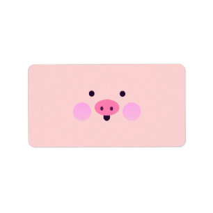 Etiquetas de cerdo rosadas