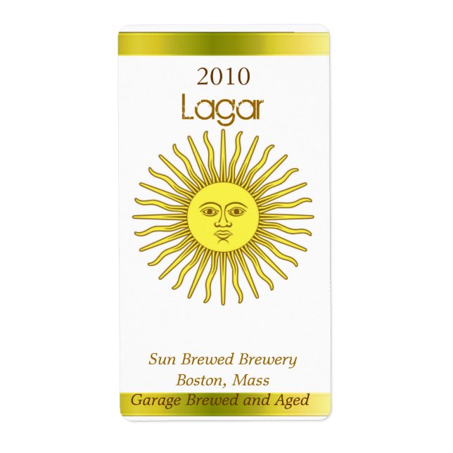 Etiquetas de cerveza Sun (Frente)