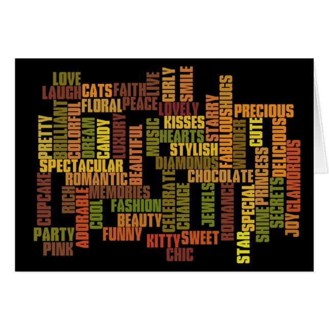 Etiquetas de chicas, palabras de niñez (Anverso (Horizontal))