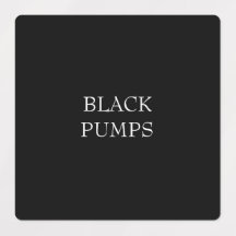 Etiquetas de clasificación de zapatos negros de Cl