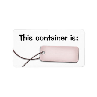 Etiquetas de cocina con etiqueta de contenedor de