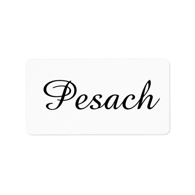 Etiquetas de Cocina Kosher para Pesaj (Frente)