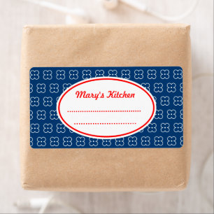 Etiquetas de Cocina Personalizadas Azules