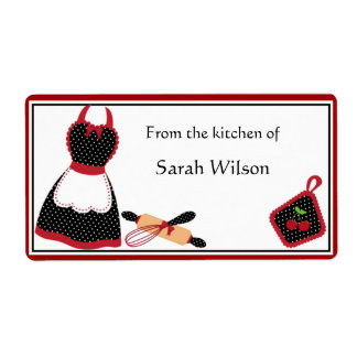 Etiquetas de cocina personalizadas de gran tamaño
