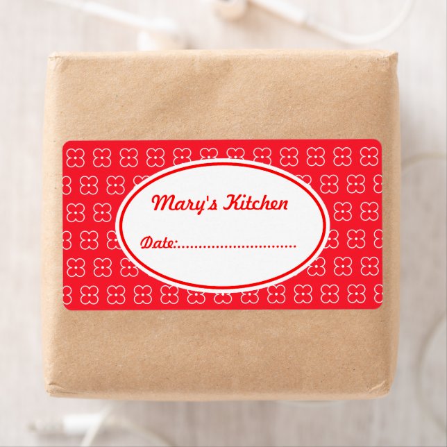 Etiquetas de Cocina Personalizadas Rojas (In situ)