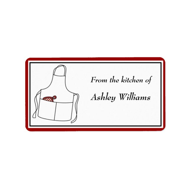 Etiquetas de cocina personalizadas - tamaño median (Frente)