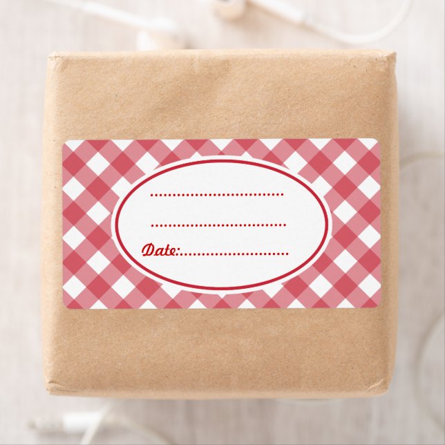 Etiquetas de cocina roja personalizadas (In situ)