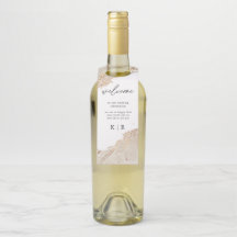 Etiquetas de colgador de botellas de Boda de oro t