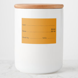 Etiquetas de comida de oro para casa y cocina