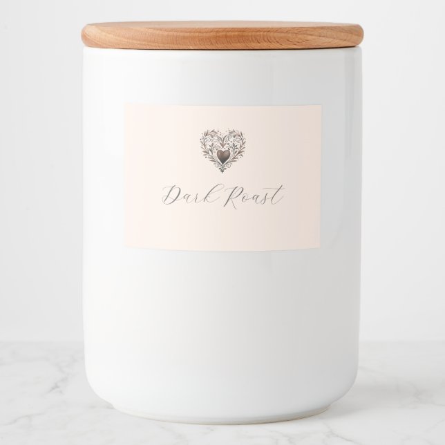 Etiquetas de Comida Love is Brewing (Anverso)