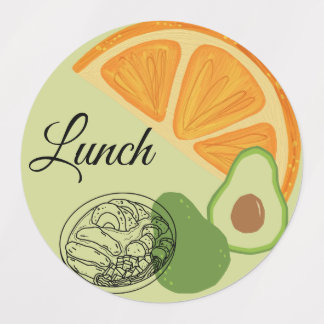 Etiquetas de Comida para Desayuno, Almuerzo y Cena