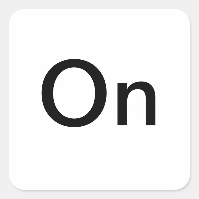 Etiquetas de configuración "On"/ (Anverso)