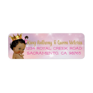 Etiquetas de correo africanas de Baby Shower de la