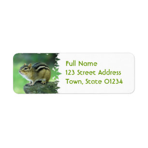 Etiquetas de correo curiosas del Chipmunk