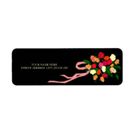 Etiquetas de correo de dirección de Bouquet floral