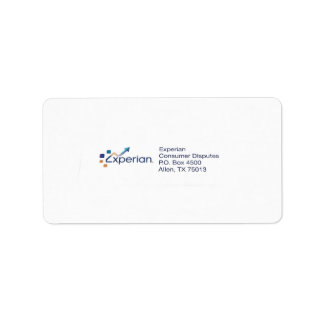 Etiquetas de correo de Experian