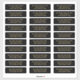 Etiquetas de correo de la lista de invitados de or