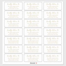 Etiquetas de correo de lista de invitados de Perso