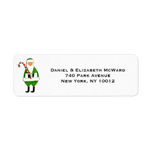 Etiquetas de correo de Santa Claus para Navidad ir