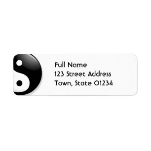 Etiquetas de correo de Yin Yang