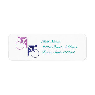 Etiquetas de correo del ciclista